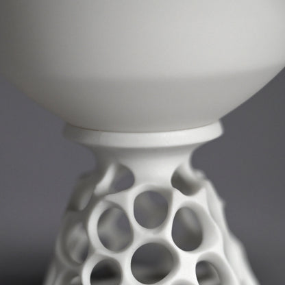 White Bajyohai Sake Cup ー加藤 好康 “透文 馬上杯”