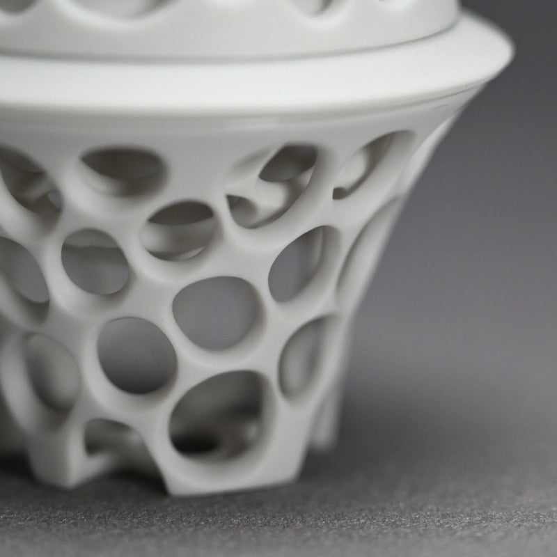 Futahai Sake Cup ー加藤 好康 “透文 蓋盃”