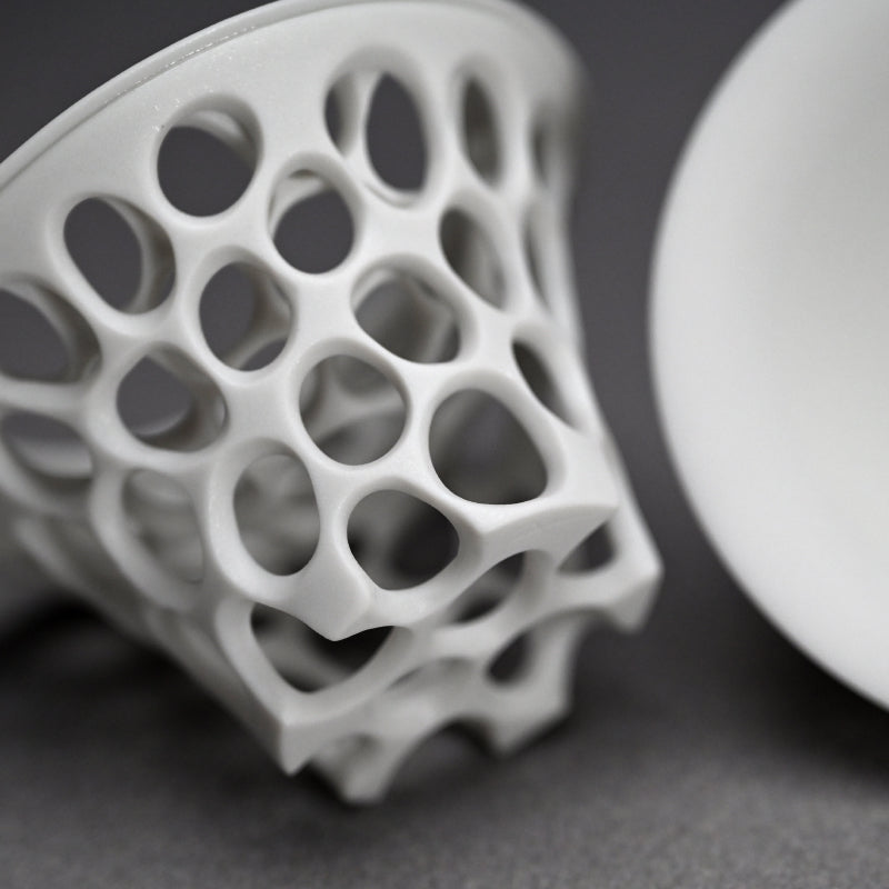 Futahai Sake Cup ー加藤 好康 “透文 蓋盃”