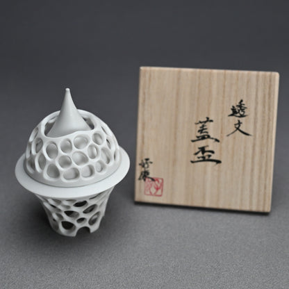 Futahai Sake Cup ー加藤 好康 “透文 蓋盃”