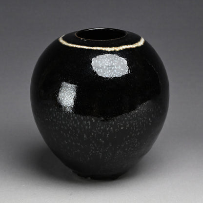 Unique LNT Tenmoku-yu Tsubo ー清水 卯一 “天目釉白文壺”