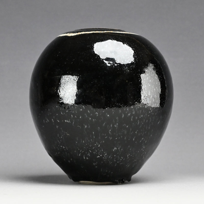 Unique LNT Tenmoku-yu Tsubo ー清水 卯一 “天目釉白文壺”