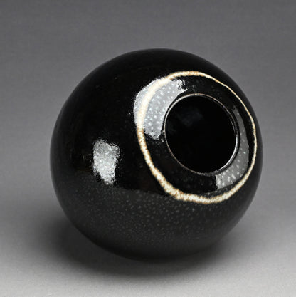 Unique LNT Tenmoku-yu Tsubo ー清水 卯一 “天目釉白文壺”