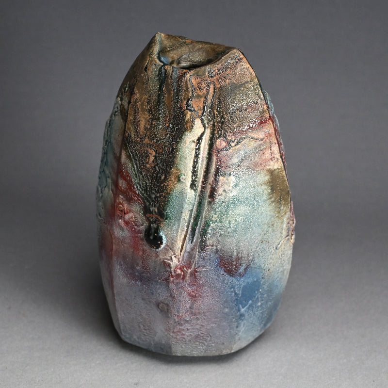 10,000 Color - Shotaro Manyosai Henko Vase ー林 正太郎 “万葉彩 扁壺”