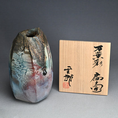 10,000 Color - Shotaro Manyosai Henko Vase ー林 正太郎 “万葉彩 扁壺”