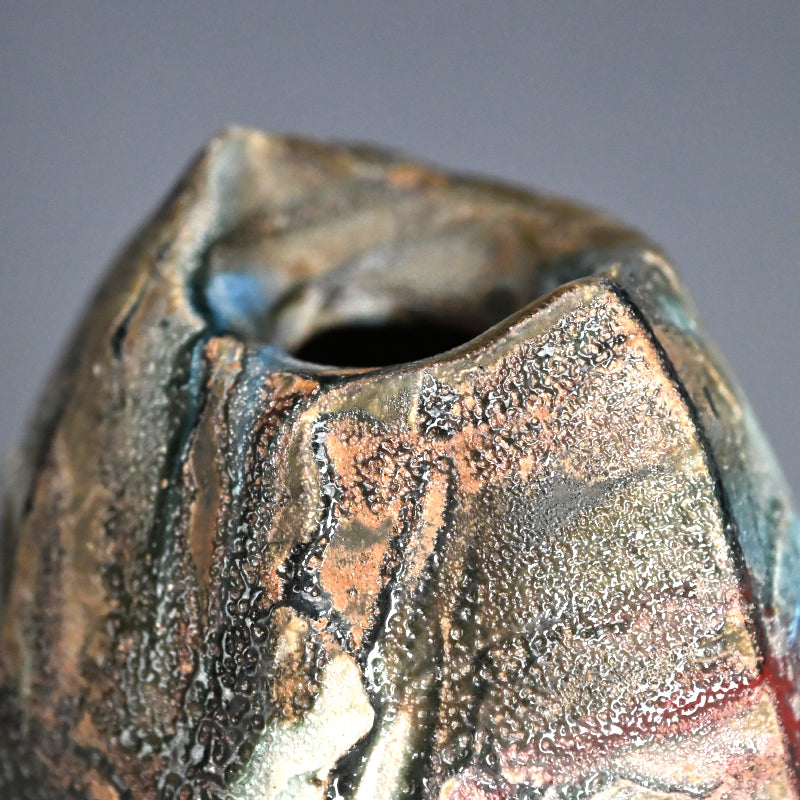 10,000 Color - Shotaro Manyosai Henko Vase ー林 正太郎 “万葉彩 扁壺”