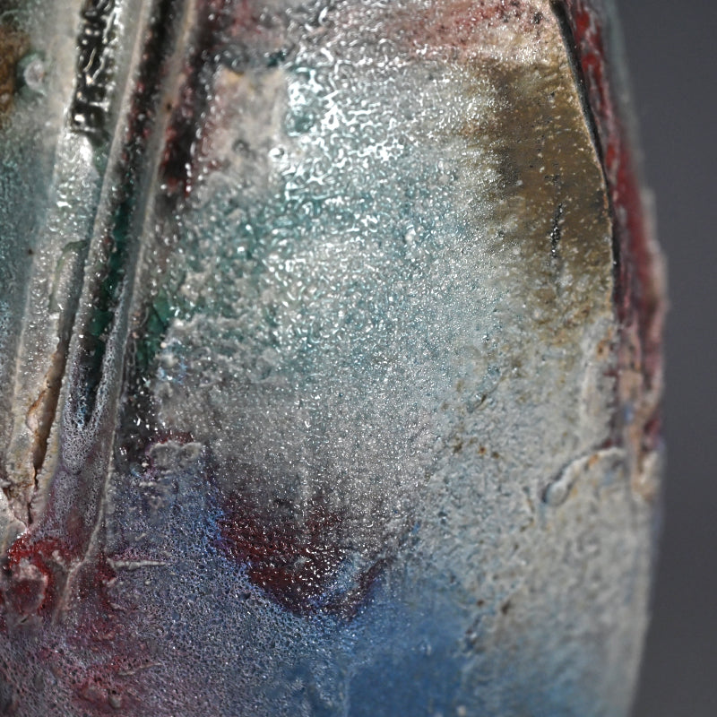10,000 Color - Shotaro Manyosai Henko Vase ー林 正太郎 “万葉彩 扁壺”
