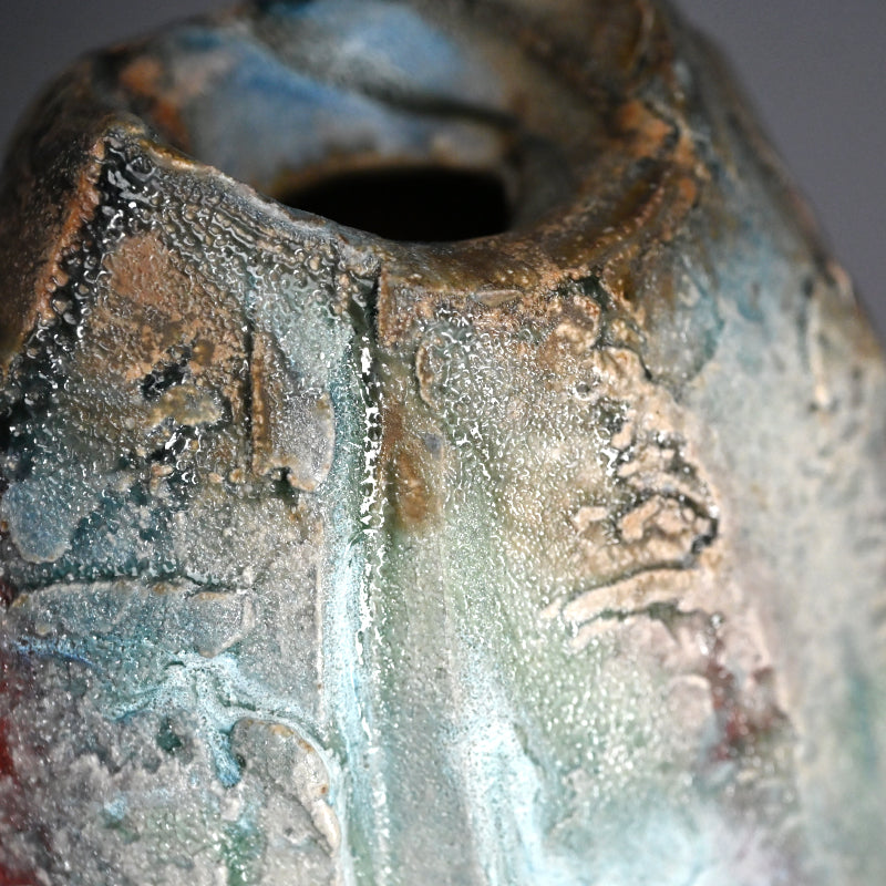 10,000 Color - Shotaro Manyosai Henko Vase ー林 正太郎 “万葉彩 扁壺”