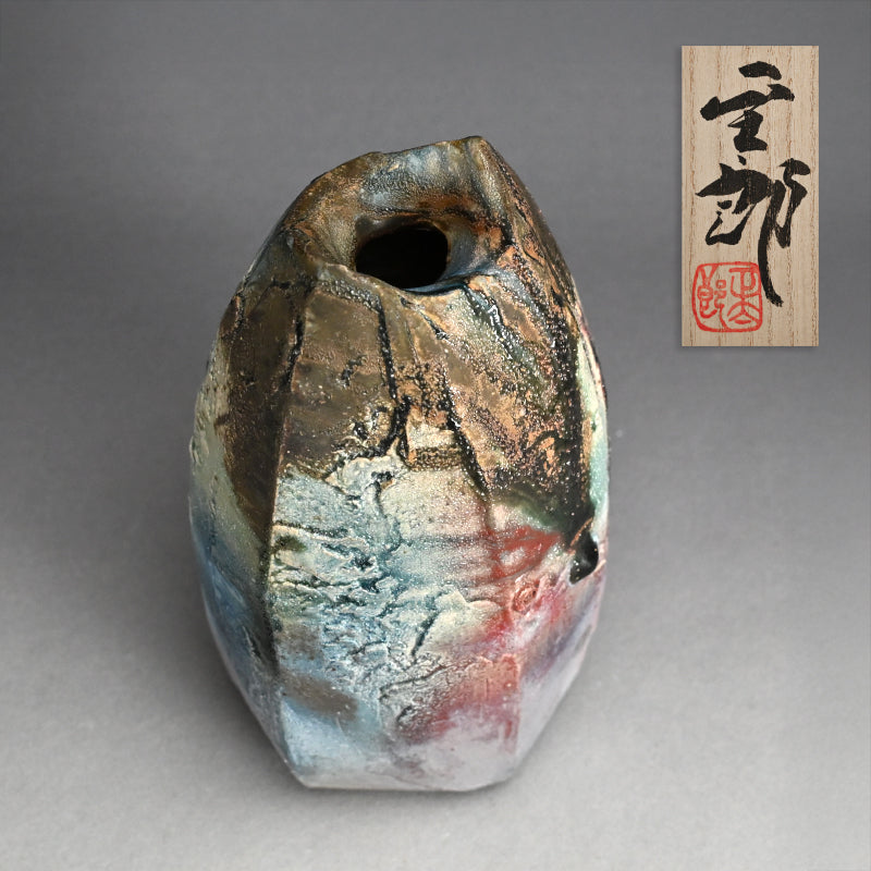 10,000 Color - Shotaro Manyosai Henko Vase ー林 正太郎 “万葉彩 扁壺”