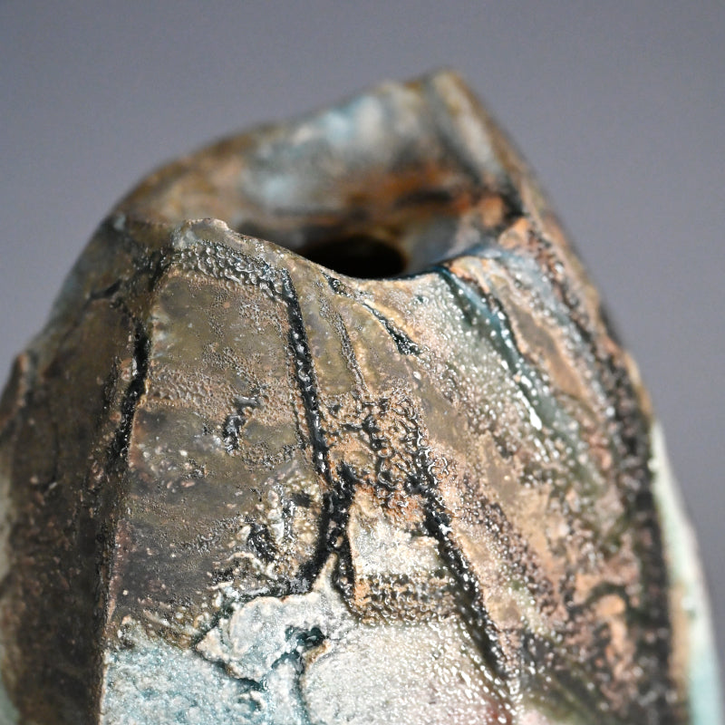 10,000 Color - Shotaro Manyosai Henko Vase ー林 正太郎 “万葉彩 扁壺”