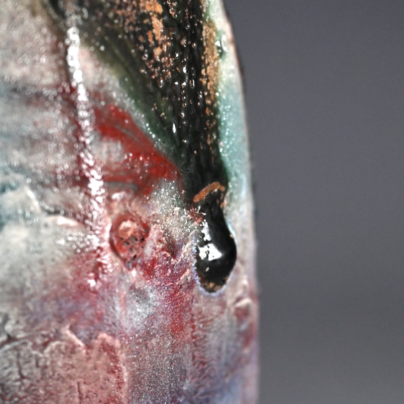 10,000 Color - Shotaro Manyosai Henko Vase ー林 正太郎 “万葉彩 扁壺”