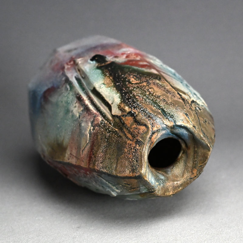 10,000 Color - Shotaro Manyosai Henko Vase ー林 正太郎 “万葉彩 扁壺”