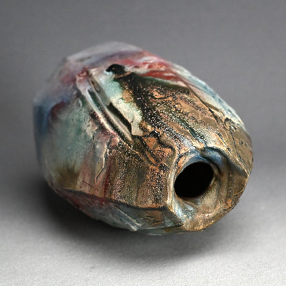 10,000 Color - Shotaro Manyosai Henko Vase ー林 正太郎 “万葉彩 扁壺”