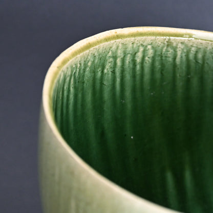 Huge Copper Glaze Tsubo ー鈴木 徹 “緑釉 花器”