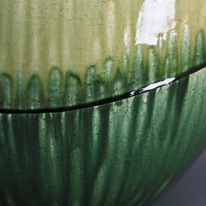 Huge Copper Glaze Tsubo ー鈴木 徹 “緑釉 花器”