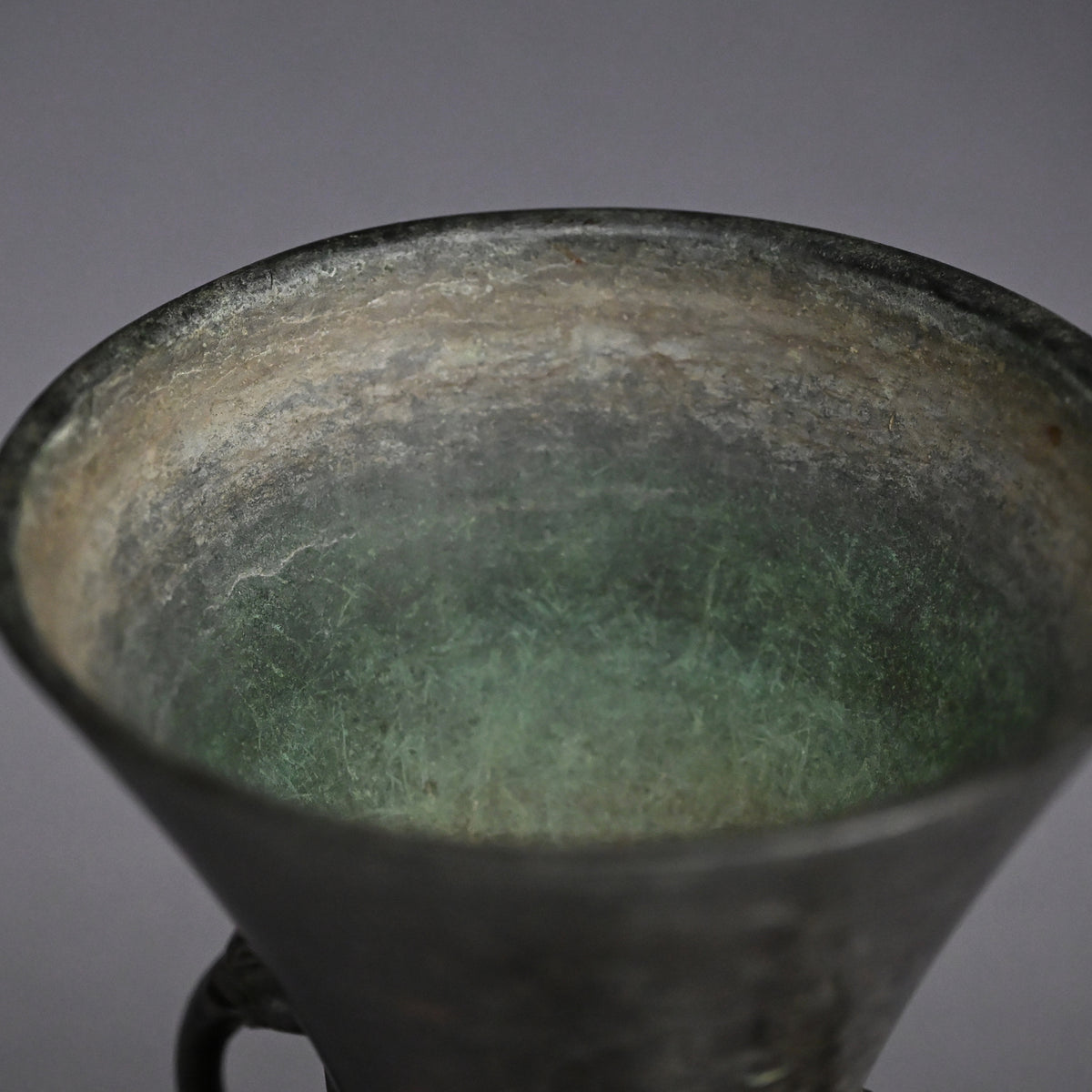Zen Buddhist Temole Bronze Offering Vase, 1715