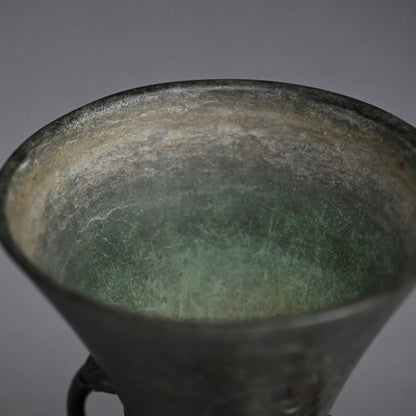 Zen Buddhist Temole Bronze Offering Vase, 1715
