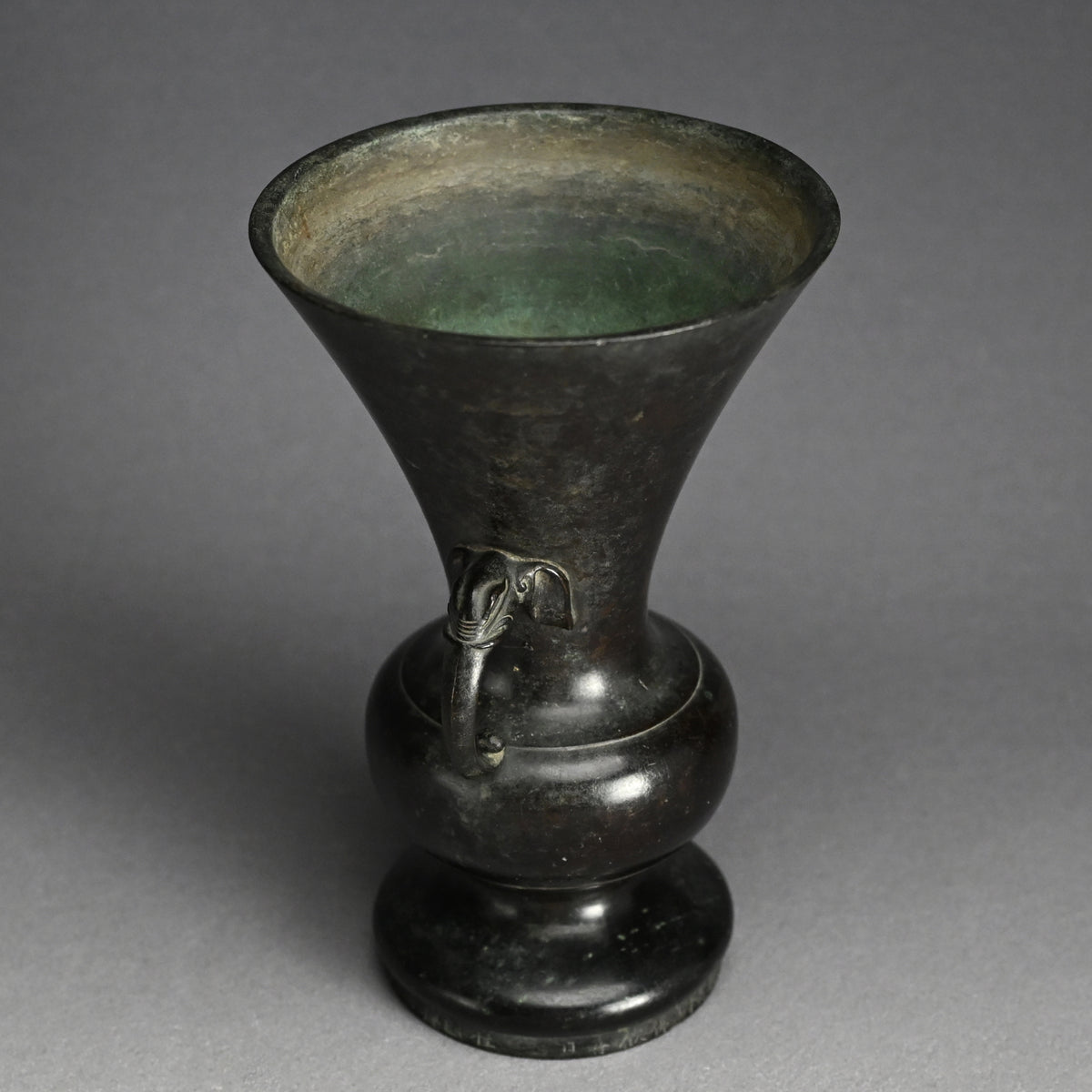 Zen Buddhist Temole Bronze Offering Vase, 1715