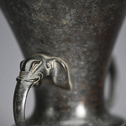 Zen Buddhist Temole Bronze Offering Vase, 1715