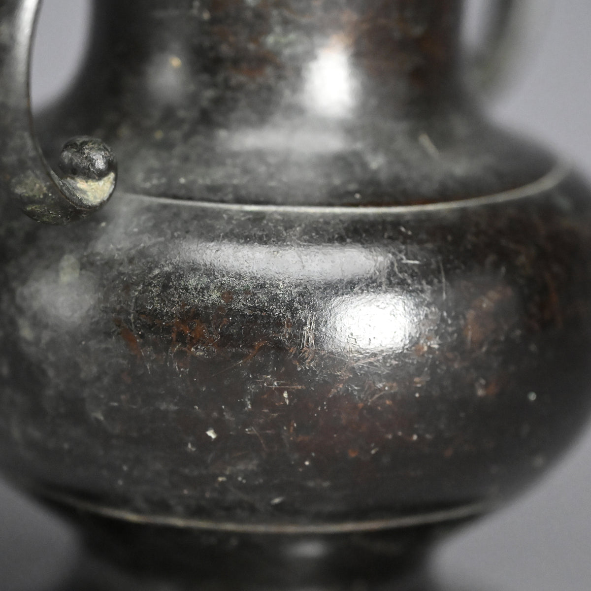 Zen Buddhist Temole Bronze Offering Vase, 1715
