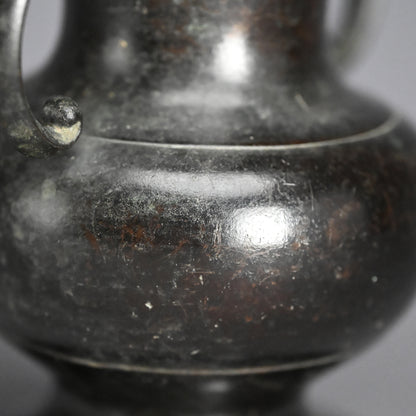 Zen Buddhist Temole Bronze Offering Vase, 1715