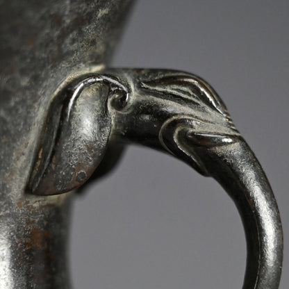 Zen Buddhist Temole Bronze Offering Vase, 1715