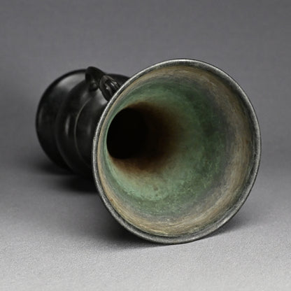 Zen Buddhist Temole Bronze Offering Vase, 1715