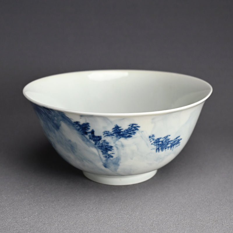 Porcelain Bowl by Shunkyo & Rokubei V ー山本 春挙, 五代 清水 六兵衛 “蓬莱山 菓子鉢”