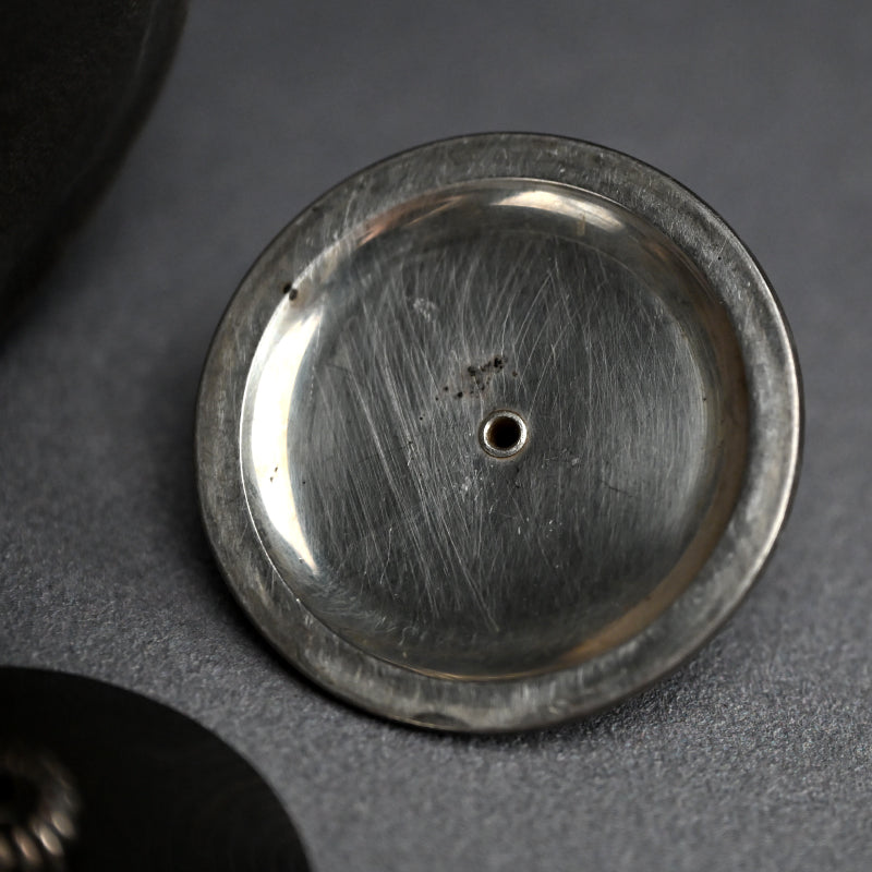 Pair Antique Silver Choshi Sake Servers ー柿畠 甚次郎 “銀梨地 銚子”