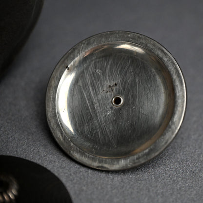 Pair Antique Silver Choshi Sake Servers ー柿畠 甚次郎 “銀梨地 銚子”