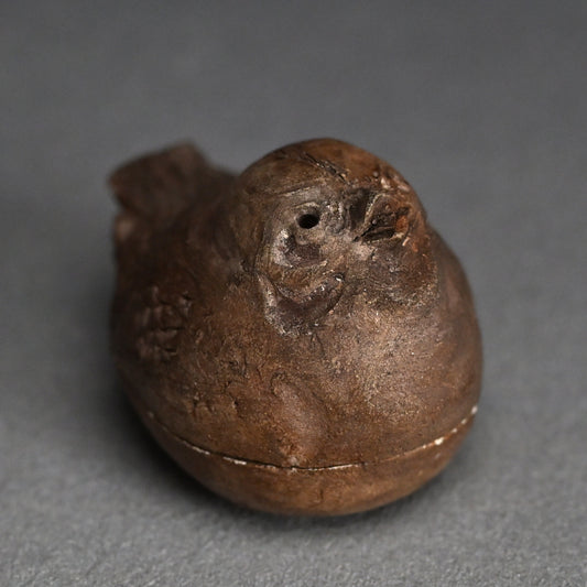 Antique Ceramic Sparrow Kogo Incense Box Signed Gekko
