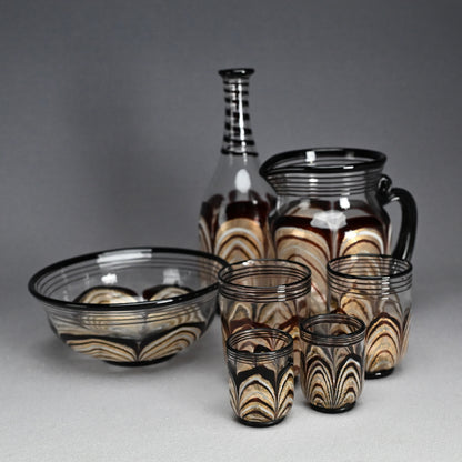 Boxed Glass Drinking Set ー岩田 久利 “硝子五種七ツ組揃 かげろう”