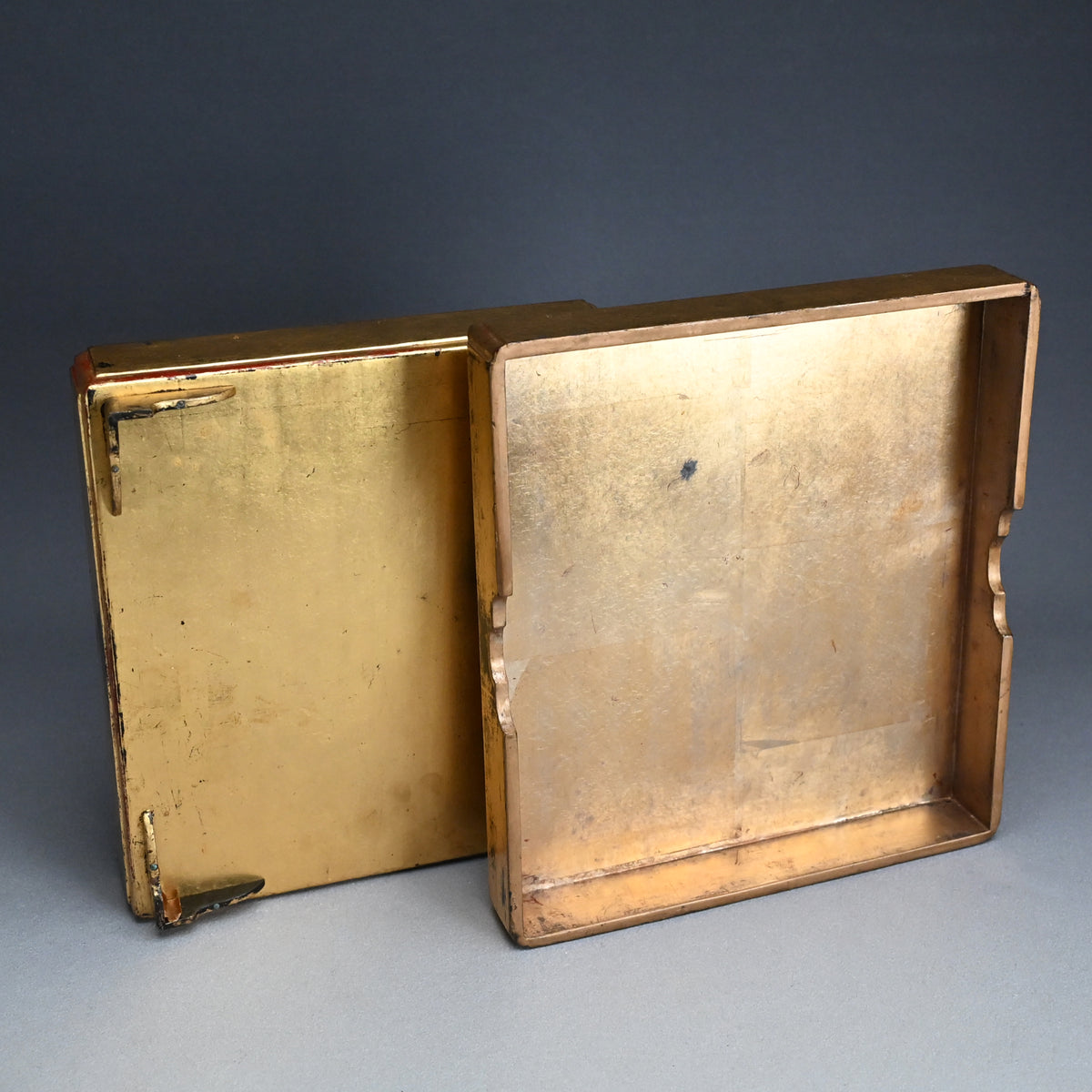 Antique Japanese Gilded Book Box with Edo p. Prayer Book