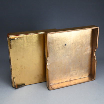 Antique Japanese Gilded Book Box with Edo p. Prayer Book