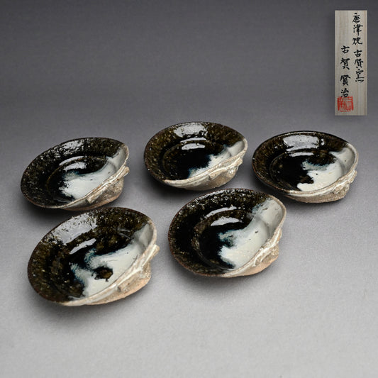 Chossen Karatsu Clam Shaped Dish Set ー古賀 賢治 “朝鮮唐津蛤向付”