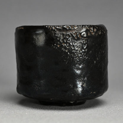 Spectacular Edo p. Oribe Guro Chawan Tea Bowl
