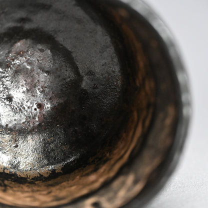 Spectacular Edo p. Oribe Guro Chawan Tea Bowl
