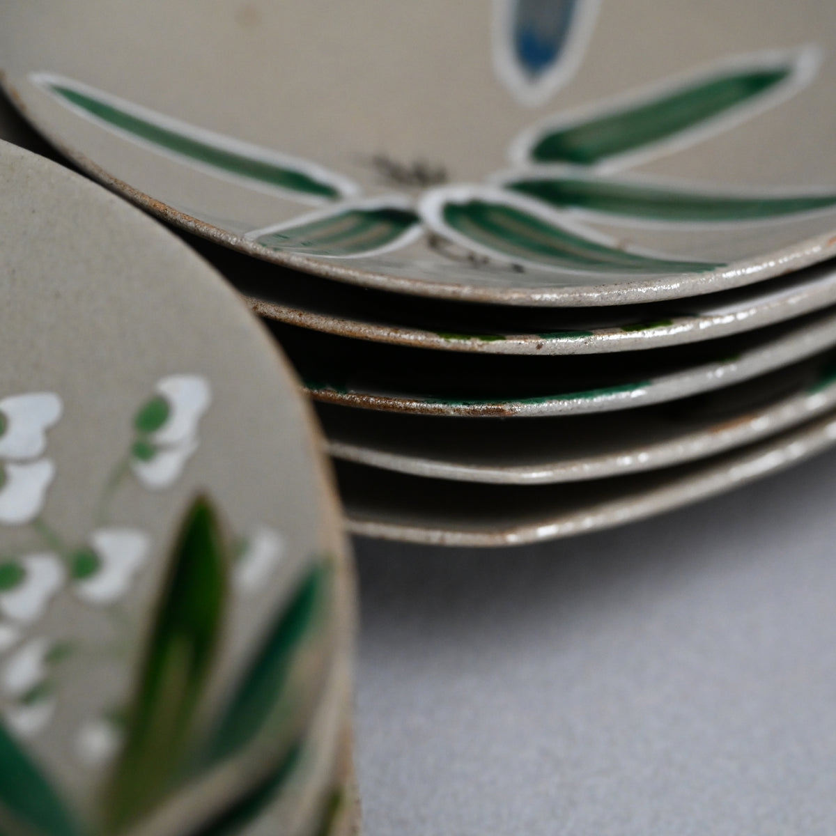 Unique Boxed Set 12 Meiji period Mukozuke Plates ー永楽 善五郎 "掛繪 十二ヶ月 向付"
