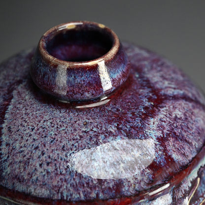 Early 20th Century Japanese Flambe Glazed Vase