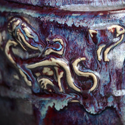 Early 20th Century Japanese Flambe Glazed Vase