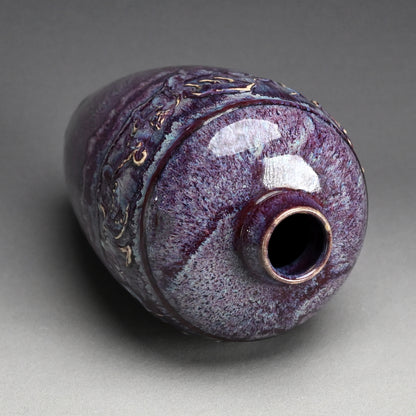 Early 20th Century Japanese Flambe Glazed Vase