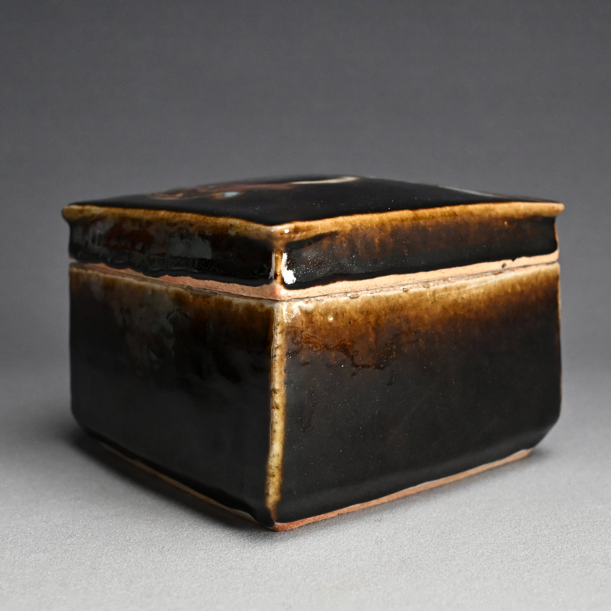 Ceramic Box by Legendary Potter ー河井 寛次郎 “草繪筥”