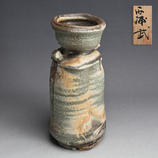 Natural Ash Glazed Echizen Vase ー西浦 武 “越前 花入”