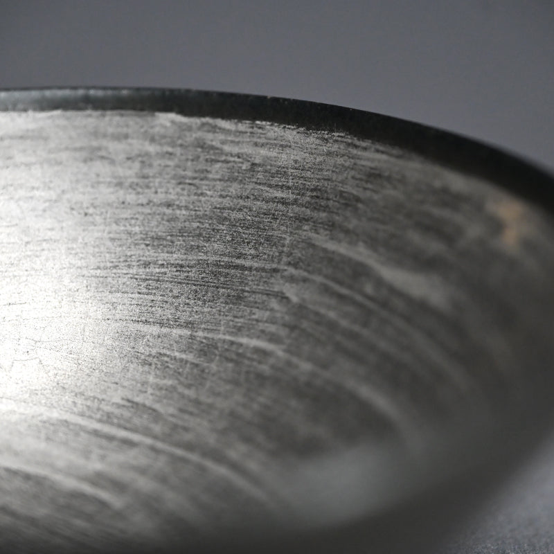 Silver Glazed Chawan Tea Bowl ー森野 泰明 “白銀彩 茶碗”