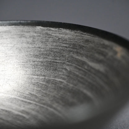Silver Glazed Chawan Tea Bowl ー森野 泰明 “白銀彩 茶碗”