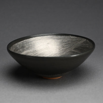 Silver Glazed Chawan Tea Bowl ー森野 泰明 “白銀彩 茶碗”