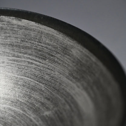 Silver Glazed Chawan Tea Bowl ー森野 泰明 “白銀彩 茶碗”