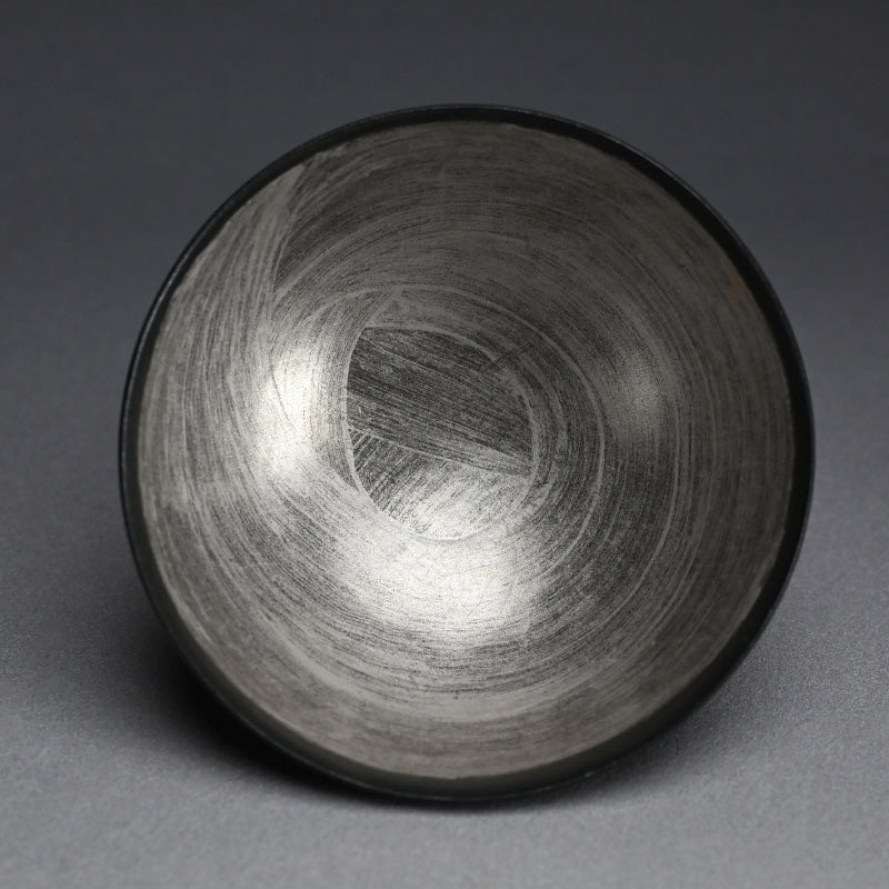 Silver Glazed Chawan Tea Bowl ー森野 泰明 “白銀彩 茶碗”