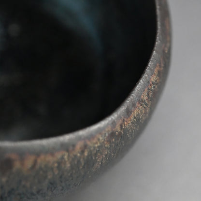 Spectacular Tenmoku Tea Bowl ー林 恭助 “燿変滴彩椀”
