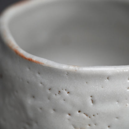 Snow White Shino Chawan Tea Bowl ー堀 一郎 “志野 茶盌”